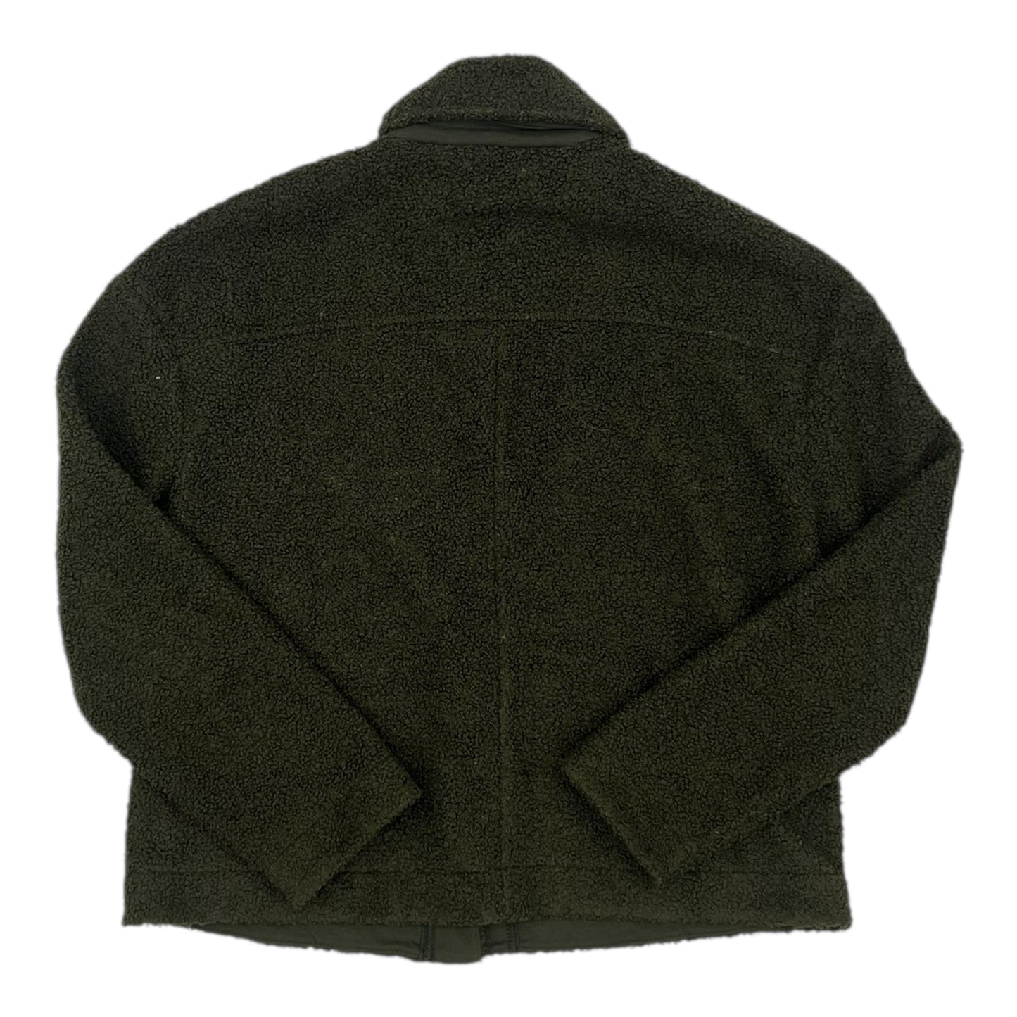 Jacket Faux Fur & Sherpa By Banana Republic In Green, Size:M