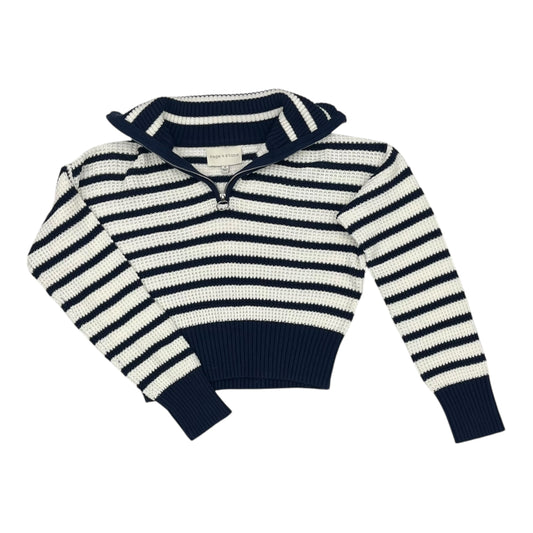 Sweater By Clothes Mentor In Blue & White, Size:M