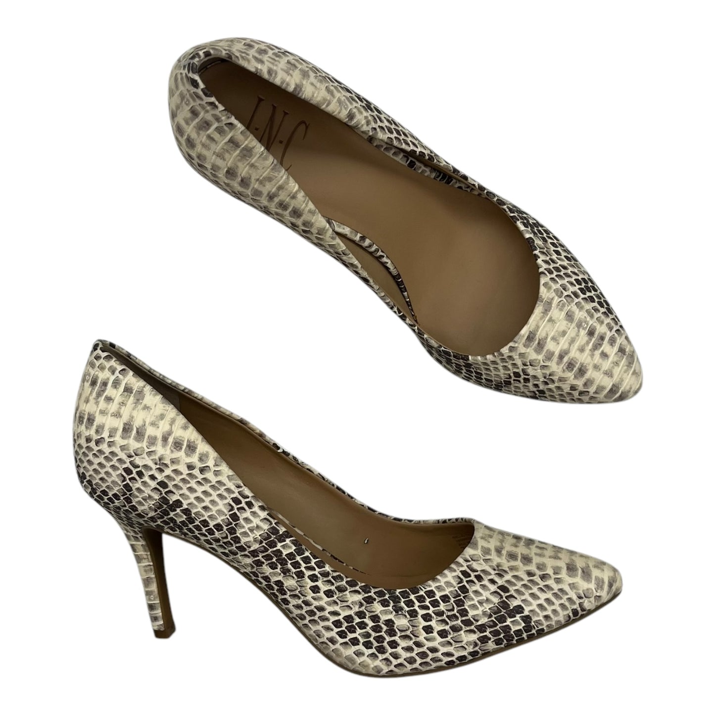 Shoes Heels Stiletto By Inc In Snakeskin Print, Size:7.5