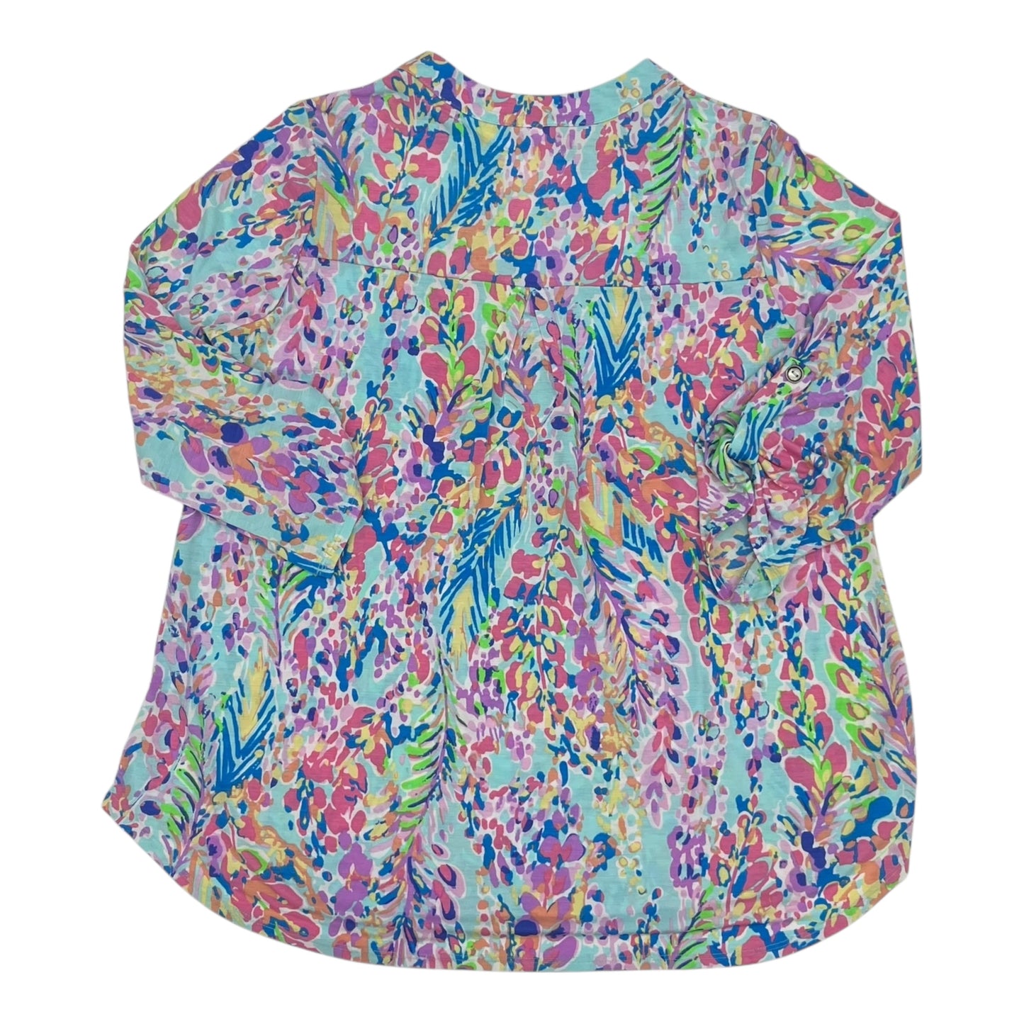 Blouse 3/4 Sleeve By Clothes Mentor In Blue, Size:L