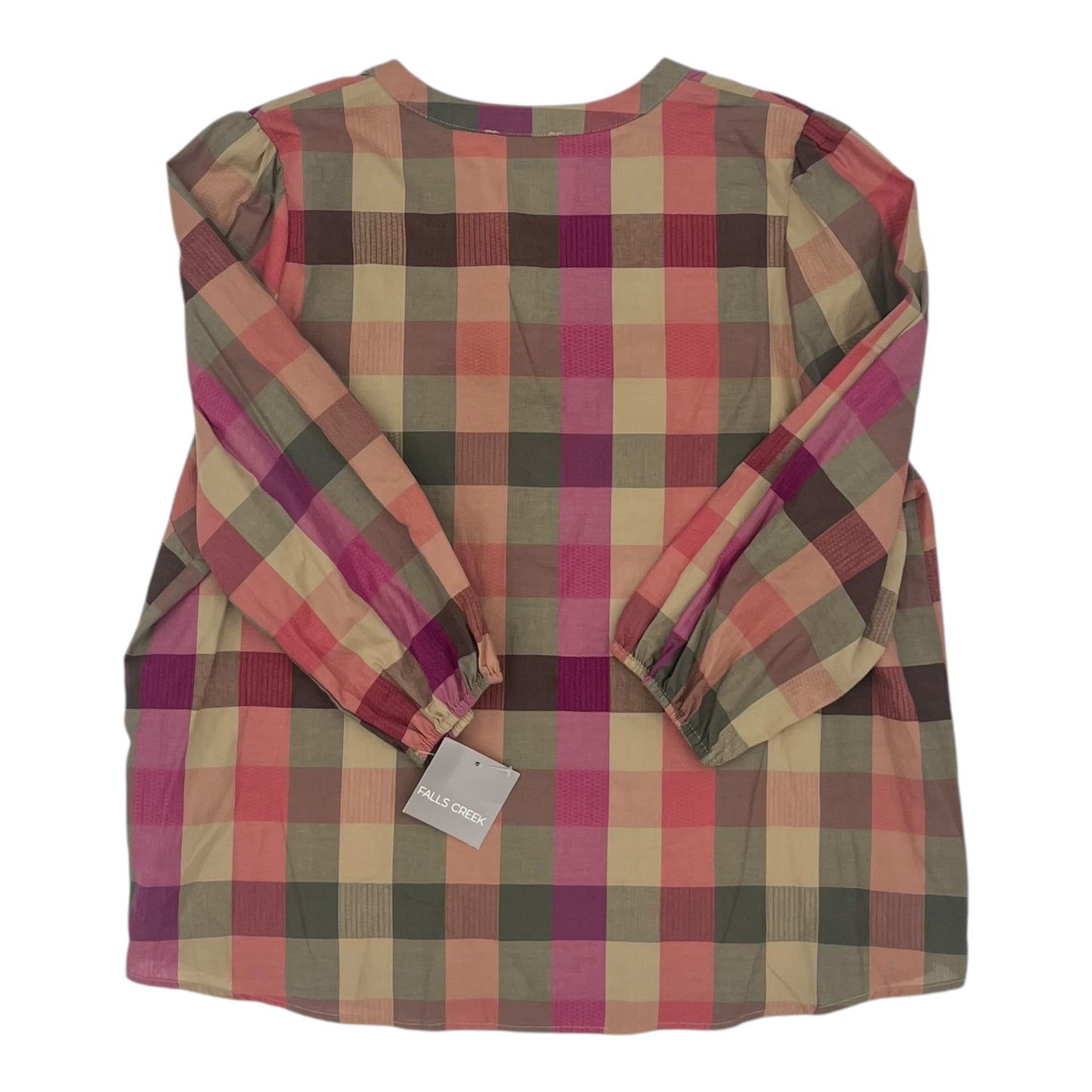 Top Ls By Falls Creek In Green & Purple, Size:1X