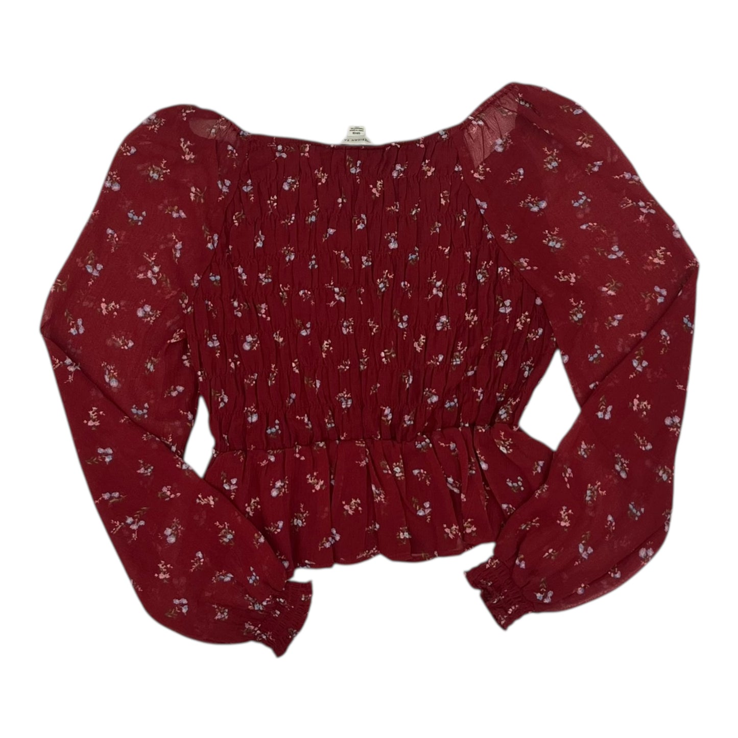 Blouse Ls By American Eagle In Red, Size:S