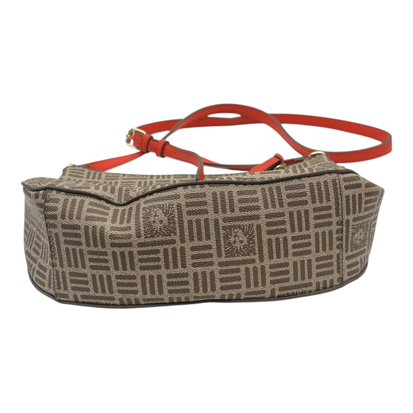 Crossbody By Anne Klein In Orange & Tan, Size:Medium