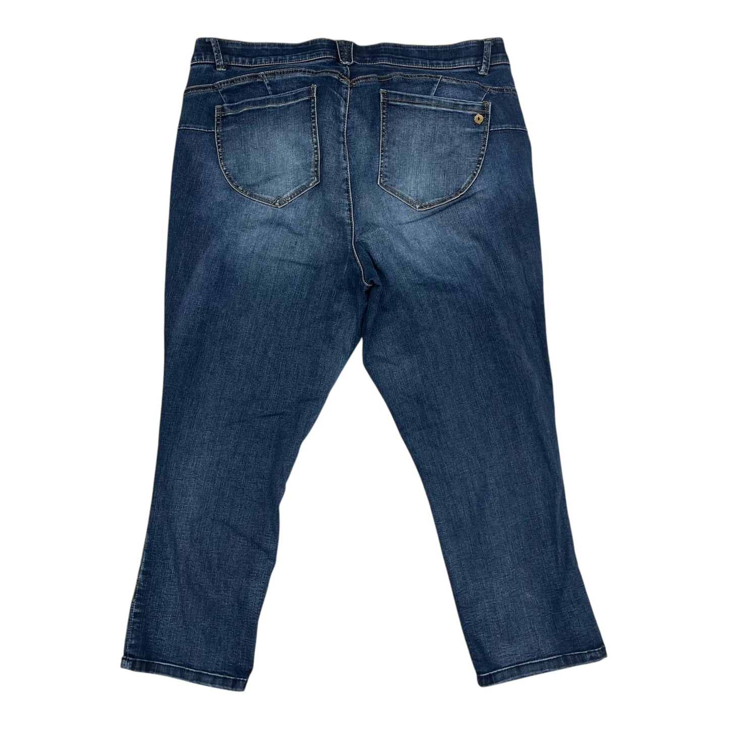 Jeans Straight By Democracy In Blue Denim, Size:22