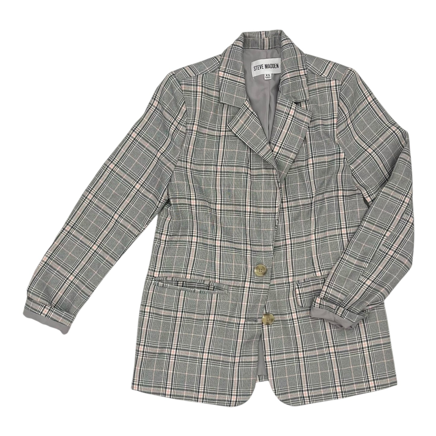 Blazer By Steve Madden In Grey & White, Size:Xs