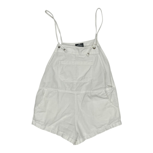 Shortalls By Angie In White Denim, Size:Xl
