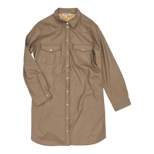 Jacket Shirt By Haptics In Brown, Size:M