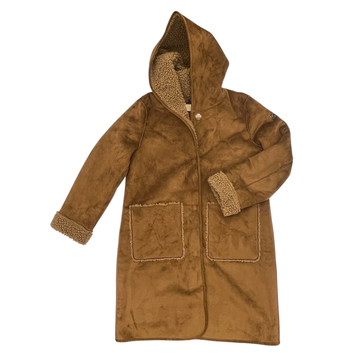 Coat Designer By Michael Kors In Brown, Size:L