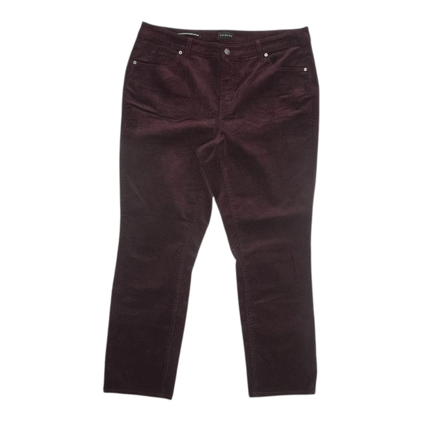 Pants Corduroy By Talbots In Maroon, Size:14P