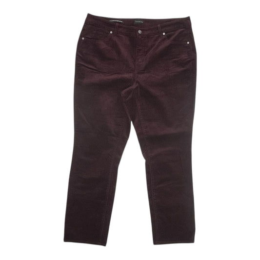 Pants Corduroy By Talbots In Maroon, Size:14P