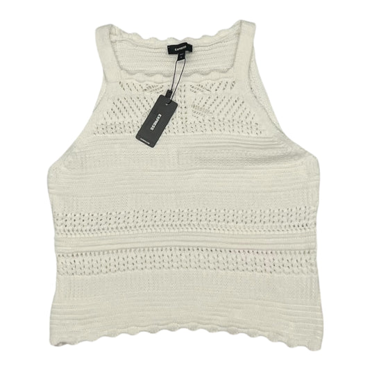 Vest Sweater By Express In White, Size:M