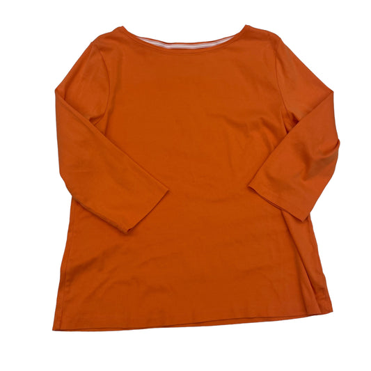 ORANGE TALBOTS TOP 3/4 SLEEVE, Size XL