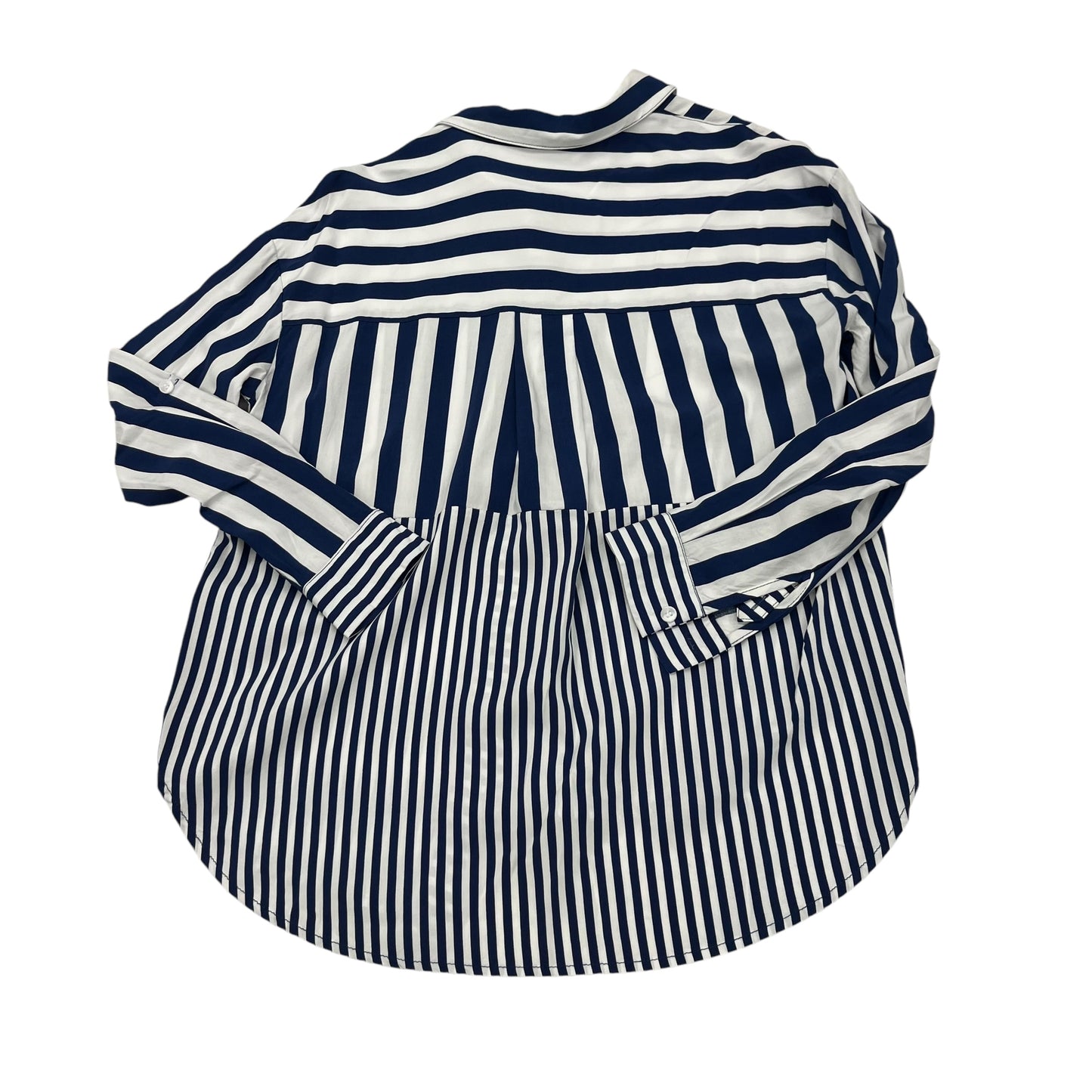 TOP LS By JANE AND DELANCEY In BLUE & WHITE, Size:S