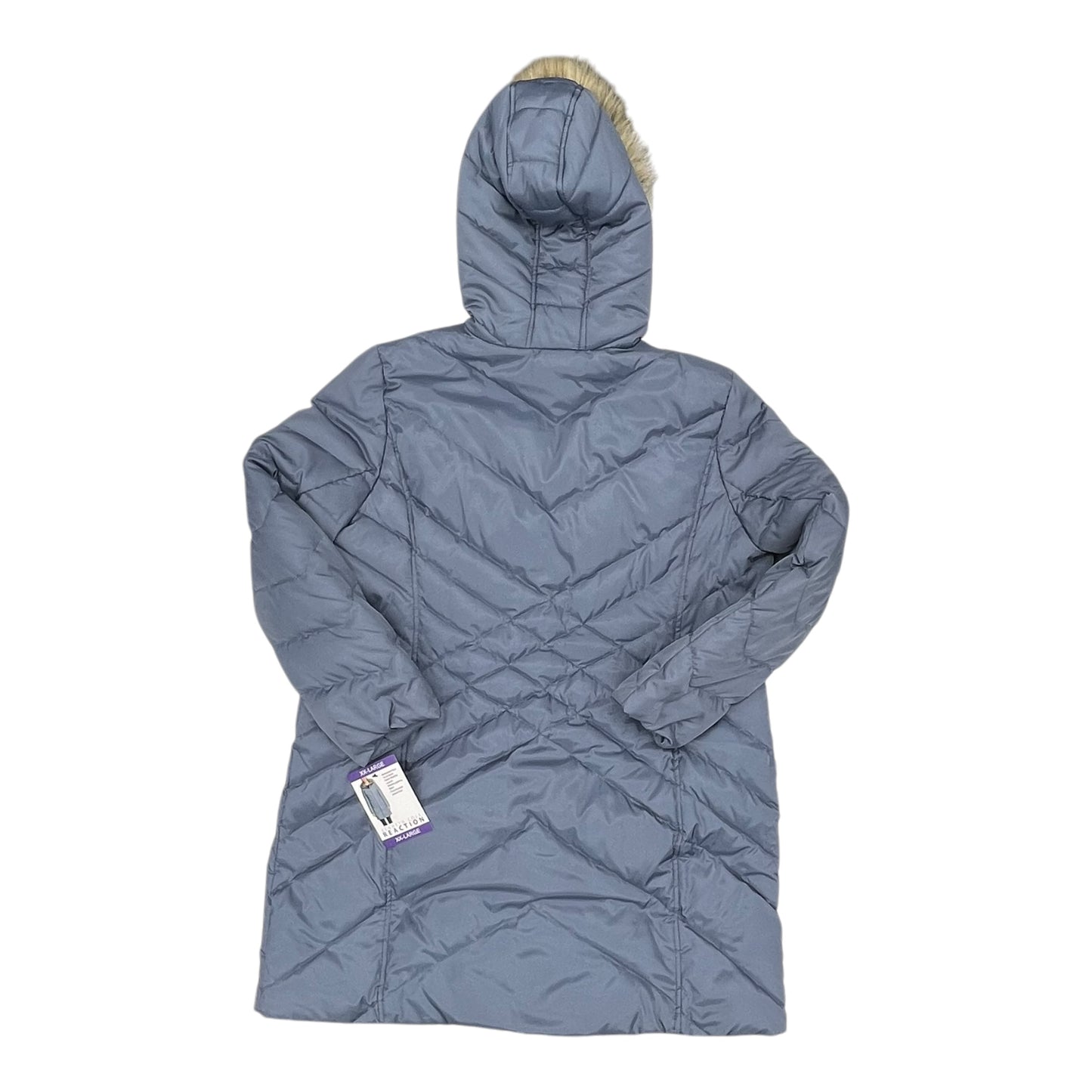 Coat Puffer & Quilted By Kenneth Cole Reaction In Blue, Size:2X