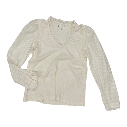 Top Ls By Loft In Cream, Size:Xs