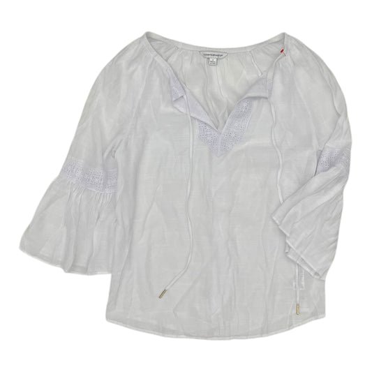 Top Ls By Counterparts In White, Size:S