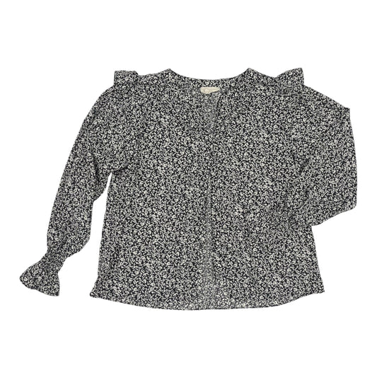 Blouse Ls By Melloday In Grey, Size:M