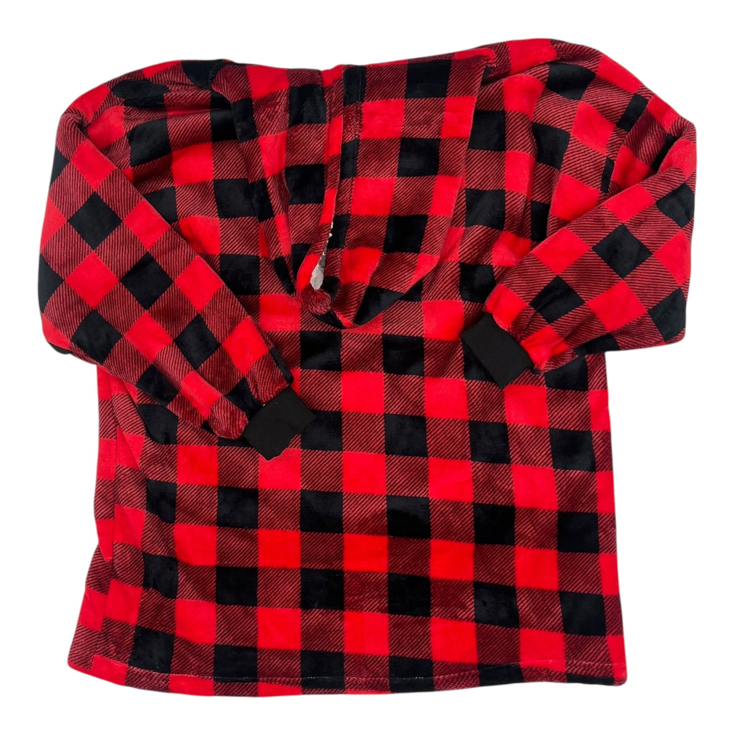 Poncho By Charlie Paige In Black & Red, Size:Osfm