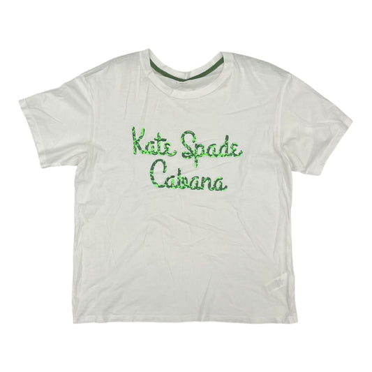 Top Ss Designer By Kate Spade In White, Size:M