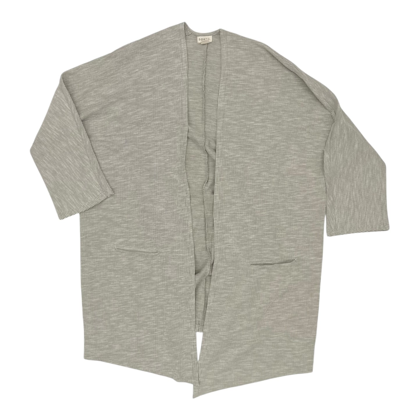Cardigan By Donni In Cream & Grey, Size:Osfm