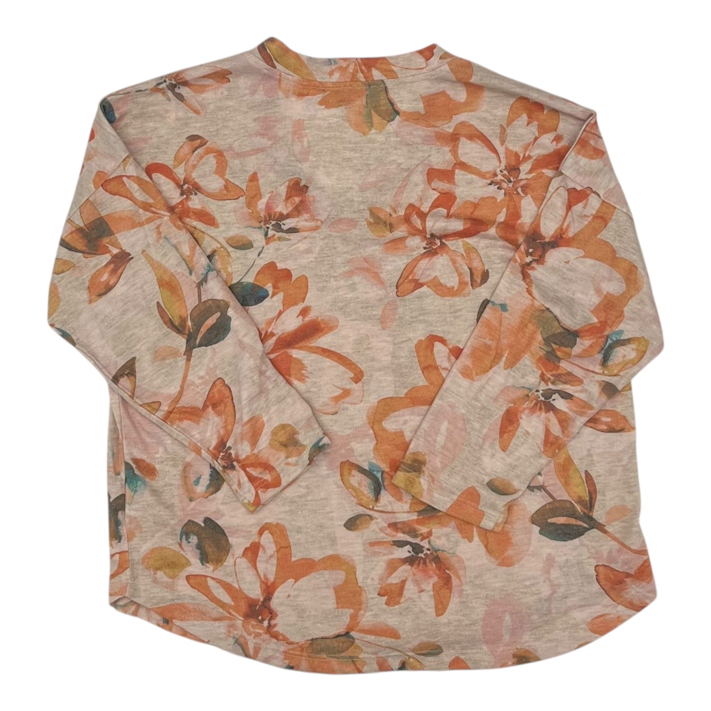Top 3/4 Sleeve By Democracy In Orange, Size:M