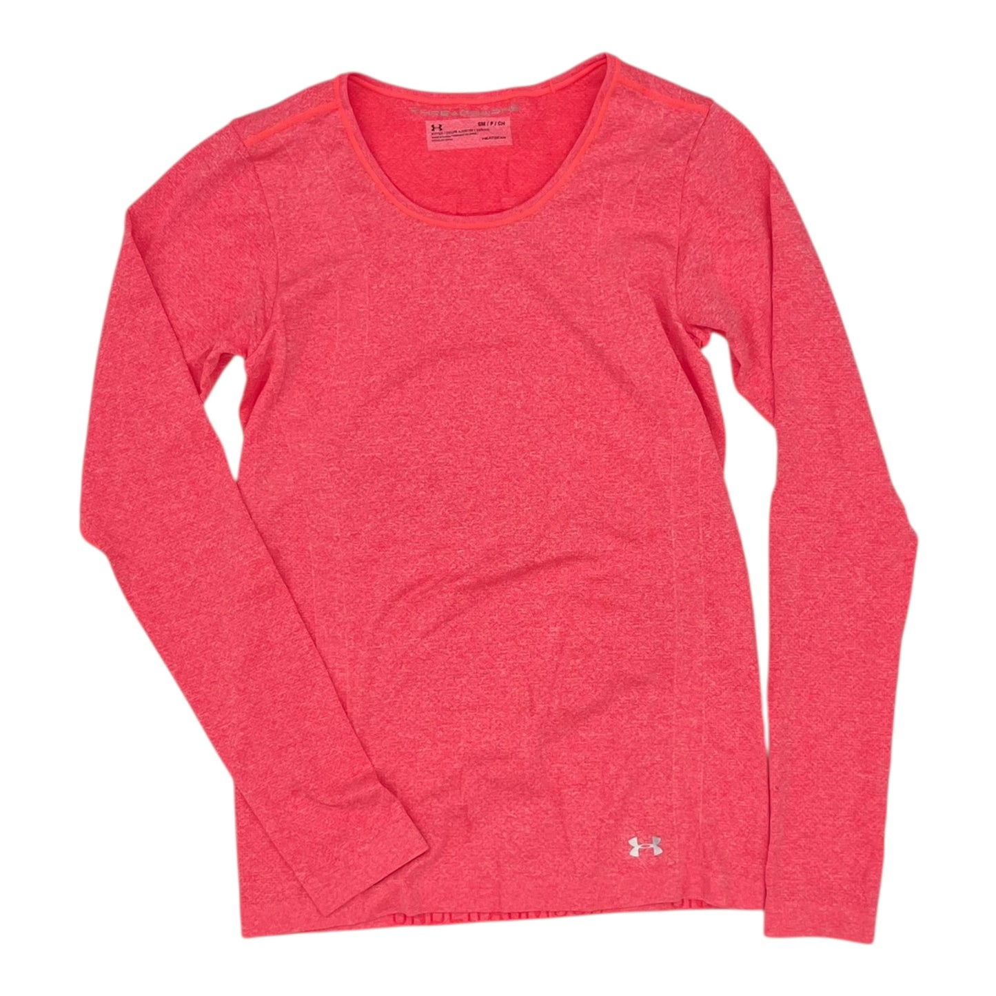 Athletic Top Ls Collar By Under Armour In Orange, Size:S