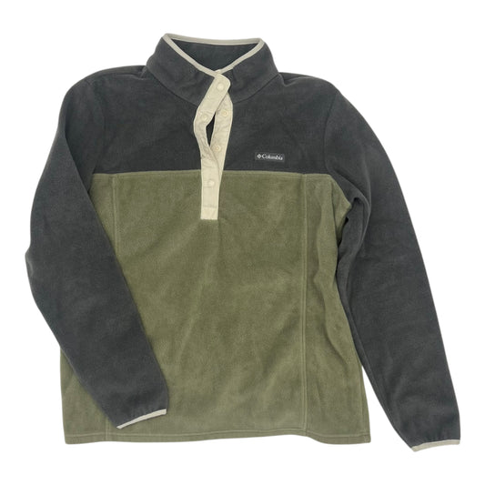 ATHLETIC SWEATSHIRT COLLAR by COLUMBIA In GREEN & GREY, Size: L