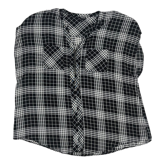 Blouse Ss By Torrid In Black & White, Size:4X