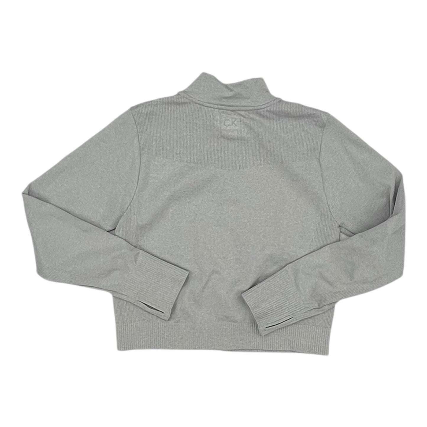 Athletic Jacket By Calvin Klein Performance In Grey, Size:Xl