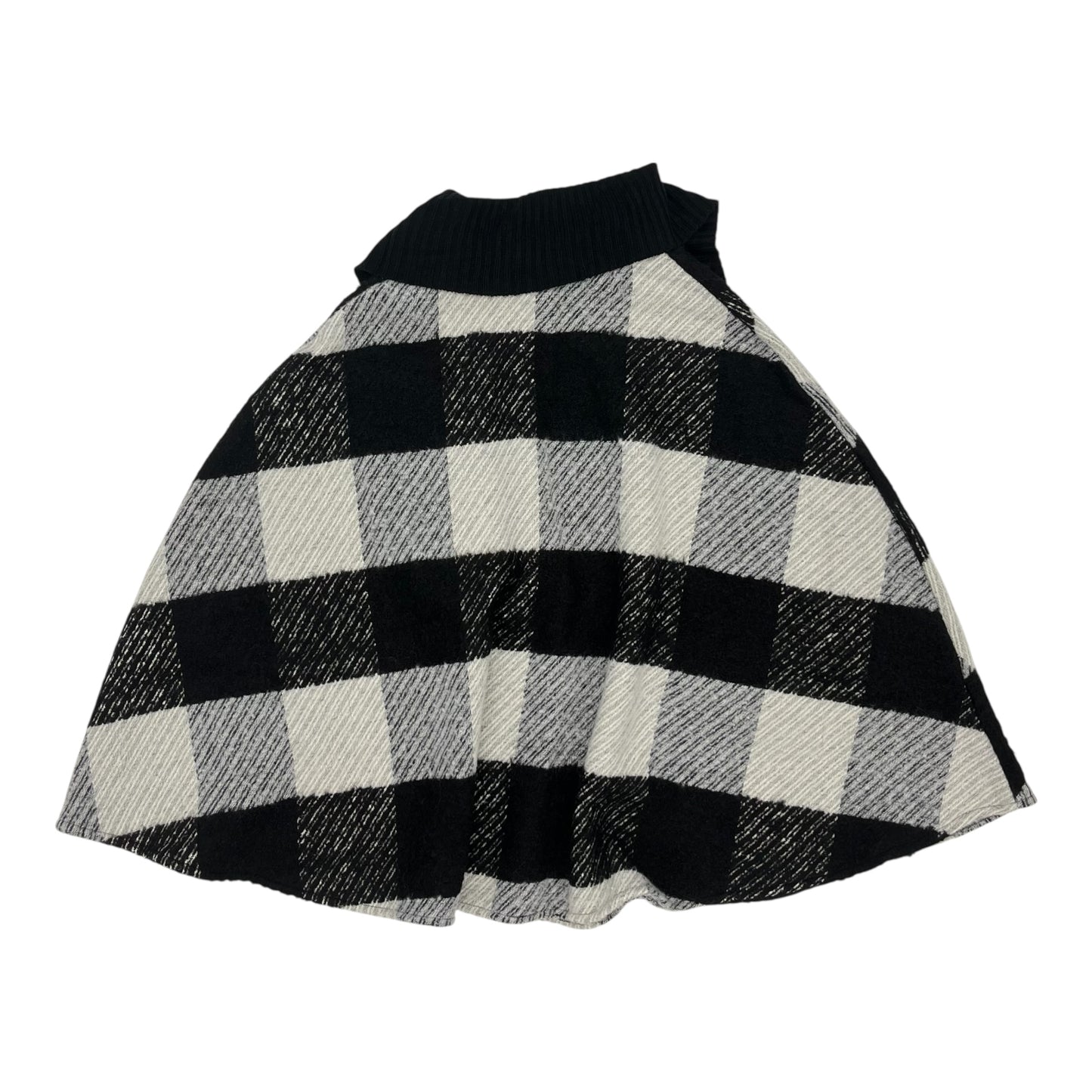 Poncho By Clothes Mentor In Black & Grey, Size:L