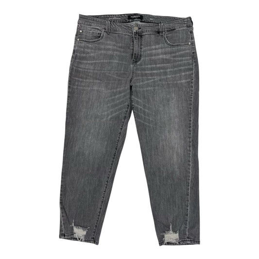 Jeans Straight By Liverpool In Black Denim, Size:20