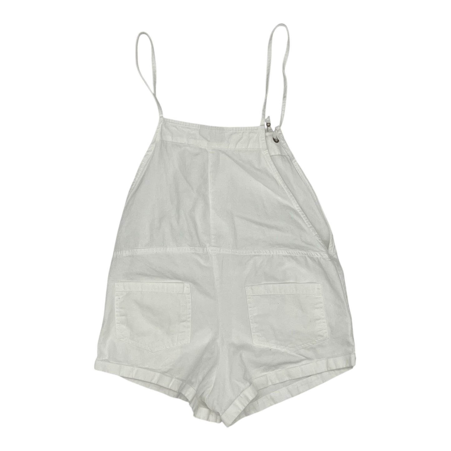 Shortalls By Angie In White Denim, Size:Xl