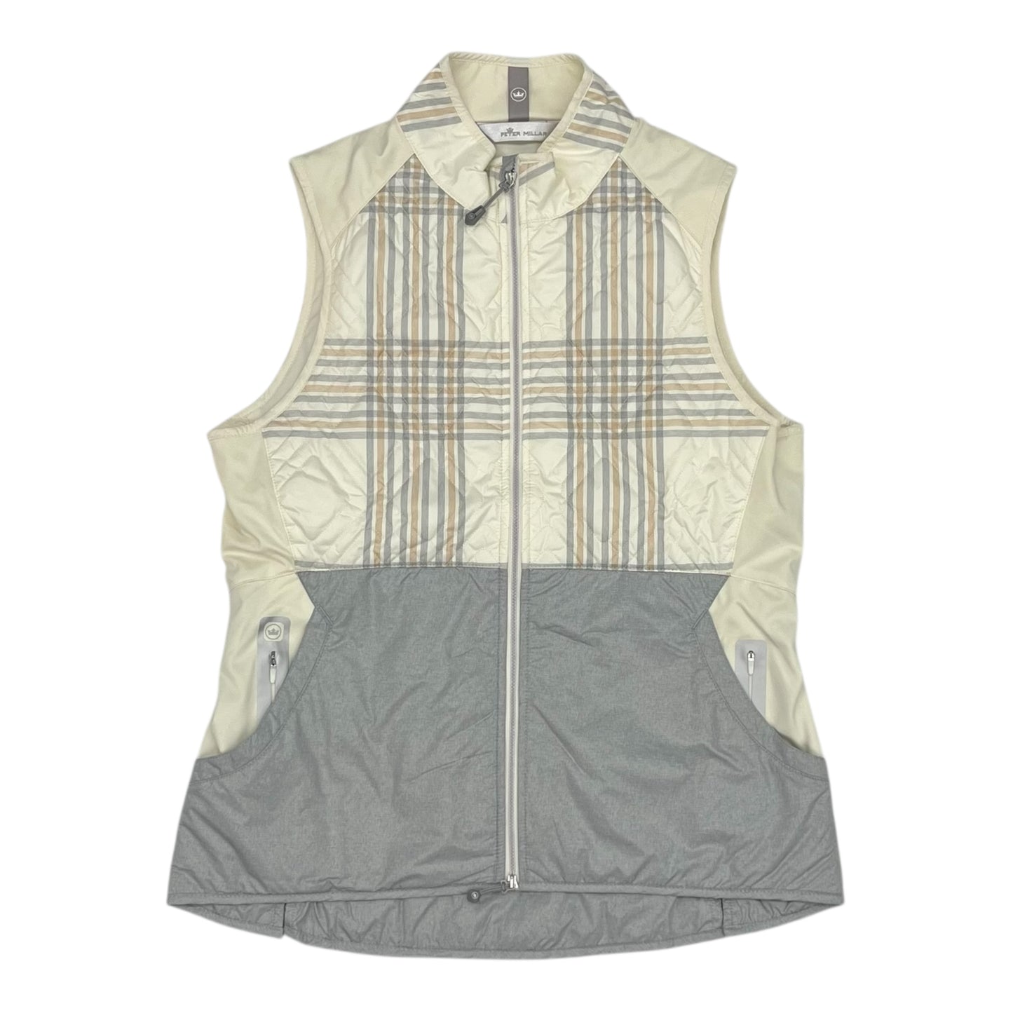 Vest Puffer & Quilted By Peter Millar In Cream, Size:L