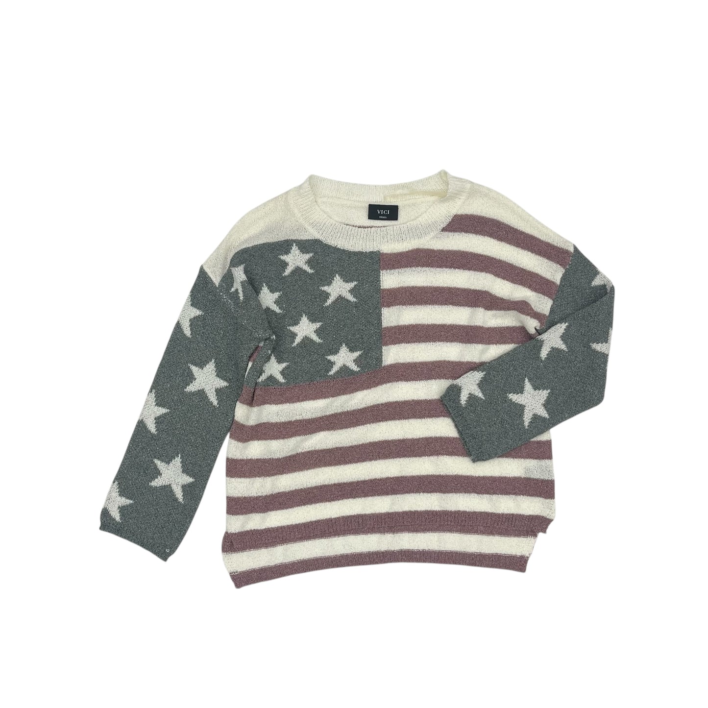 Sweater By Vici In Blue & Red & White, Size:S