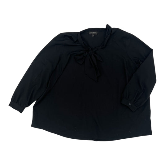Blouse Ls By Lane Bryant In Black, Size:4X
