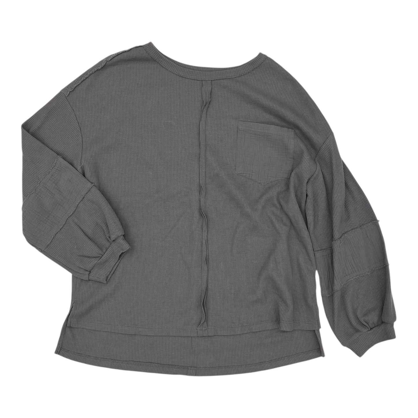 Top Ls By Clothes Mentor In Grey, Size:Xl
