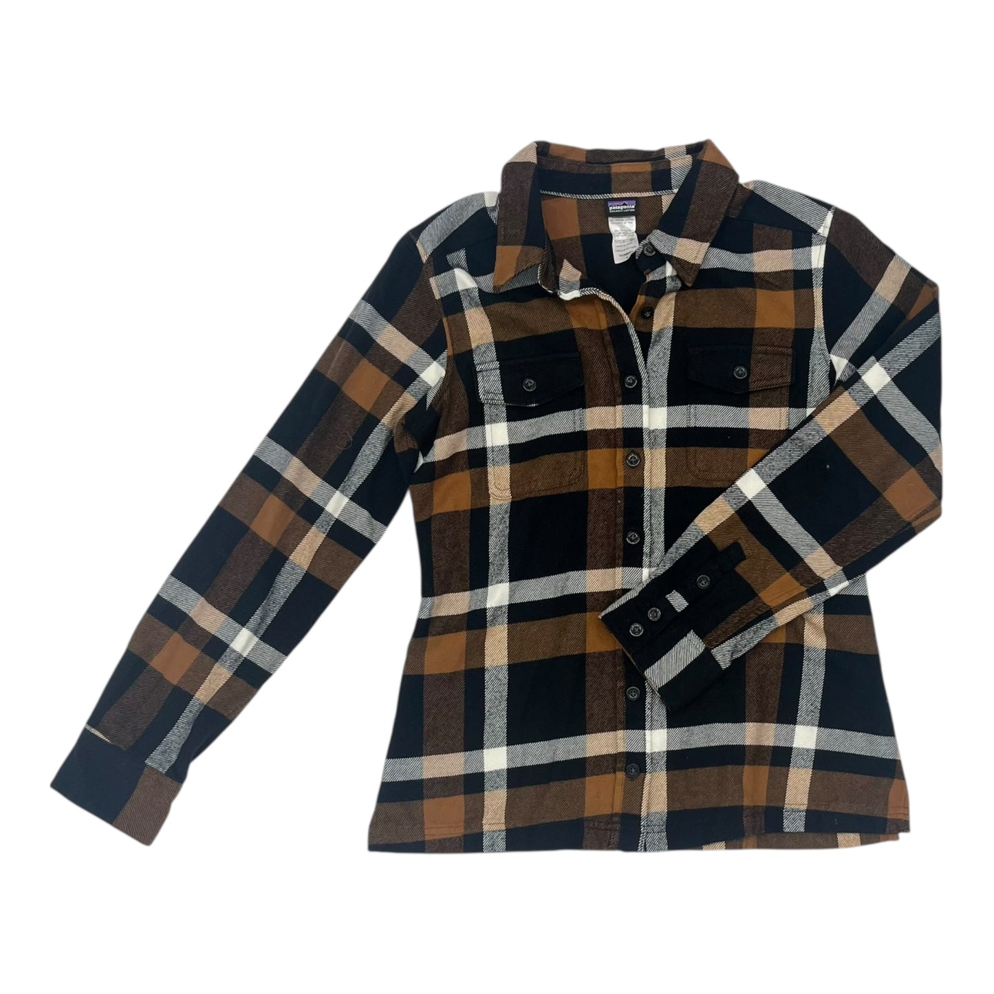 Top Ls By Patagonia In Black & Brown, Size:S