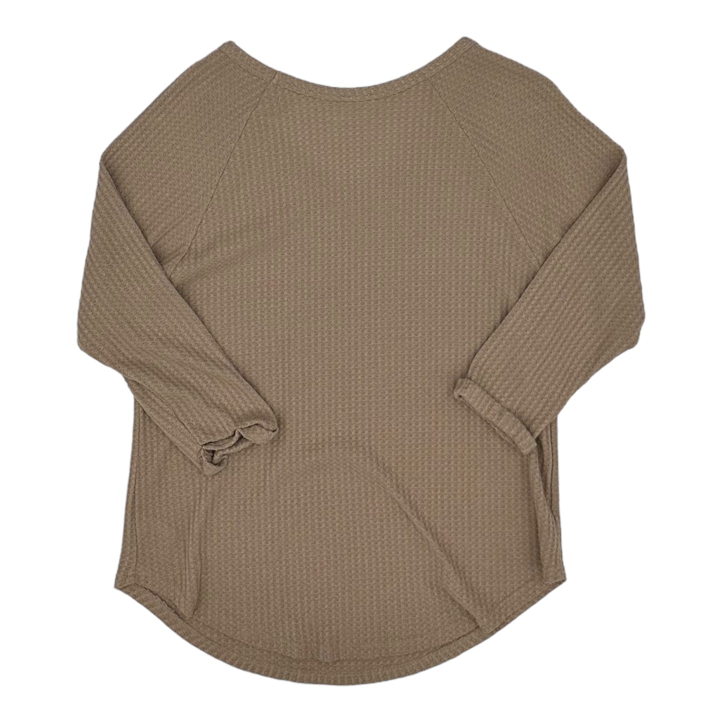 TAN TOP 3/4 SLEEVE by CLOTHES MENTOR Size:S