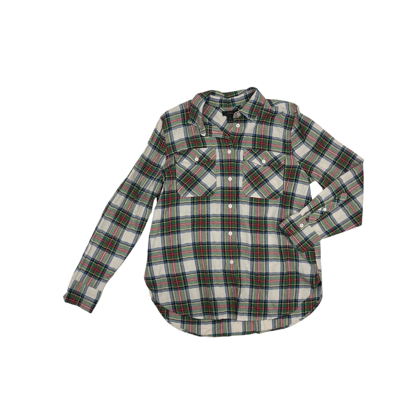 Top Ls By J. Crew In Plaid Pattern, Size:M