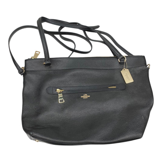 Handbag Designer By Coach In Black, Size:Large