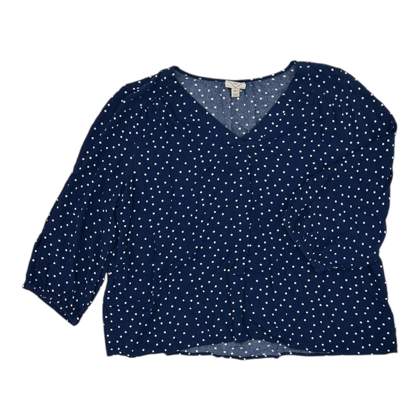 Top 3/4 Sleeve By St Johns Bay In Blue, Size:Xlp