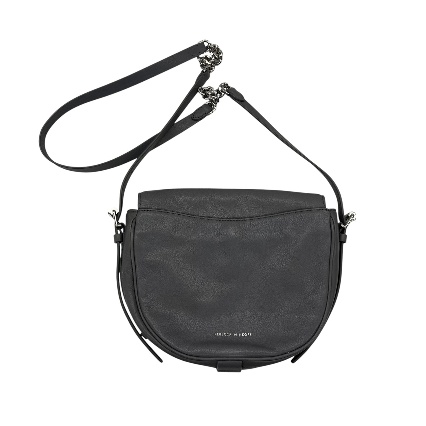 Crossbody Designer By Rebecca Minkoff In Grey, Size:Medium