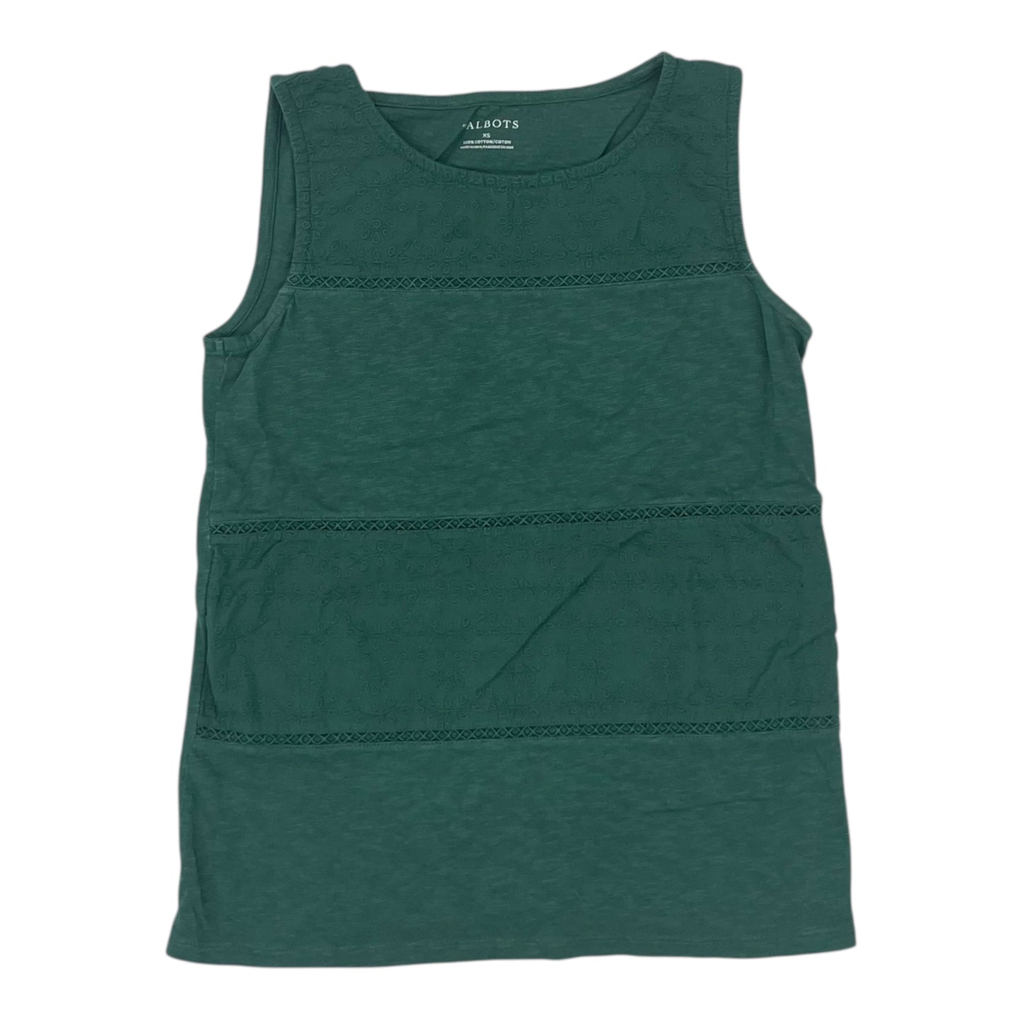 Tank Top By Talbots In Green, Size:Xs