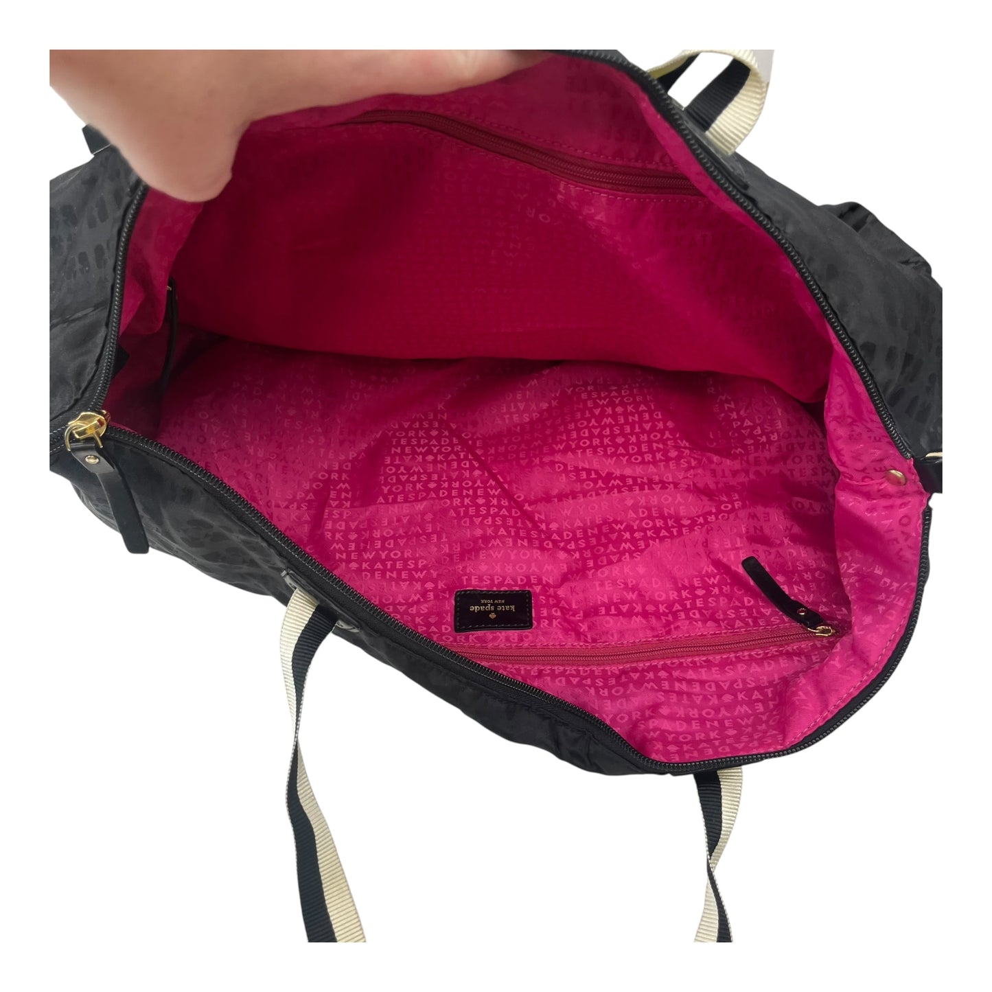 Tote Designer By Kate Spade In Black, Size:Large