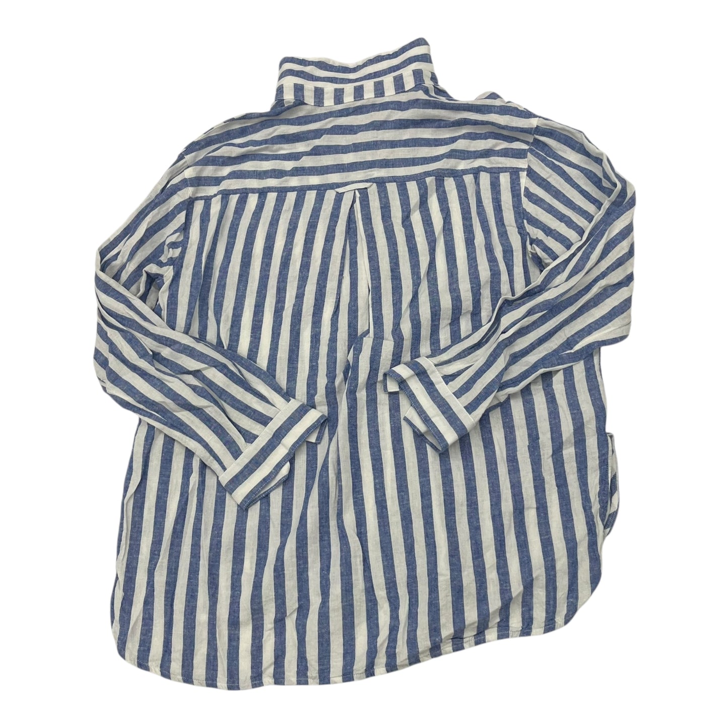 Blouse Ls By Old Navy In Blue & White, Size:M