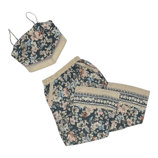 Pants Set 2Pc By Sienna Sky In Blue & Cream, Size:Xl