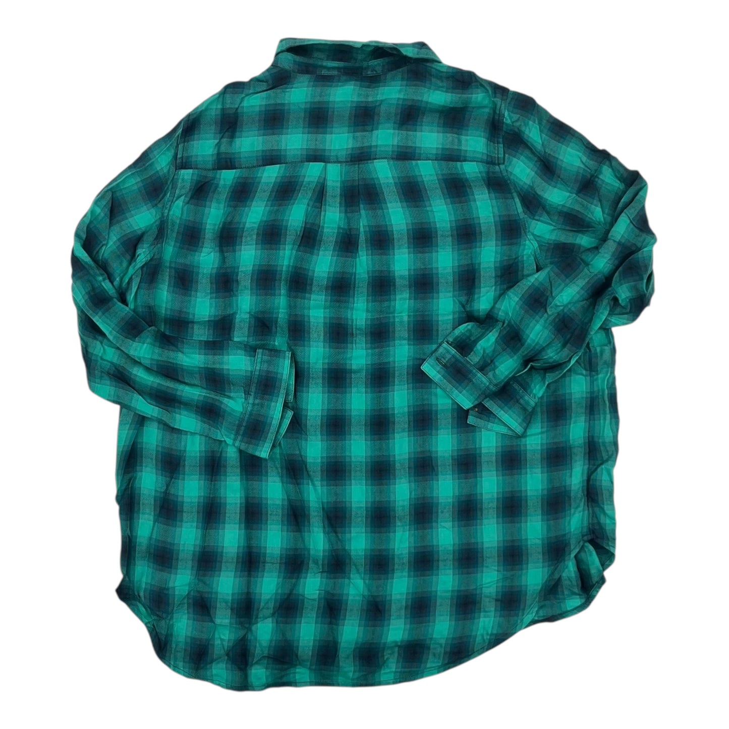 Top Ls By Terra & Sky In Plaid Pattern, Size:2X