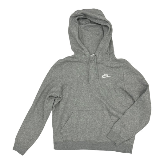 Athletic Sweatshirt Hoodie By Nike In Grey, Size:M