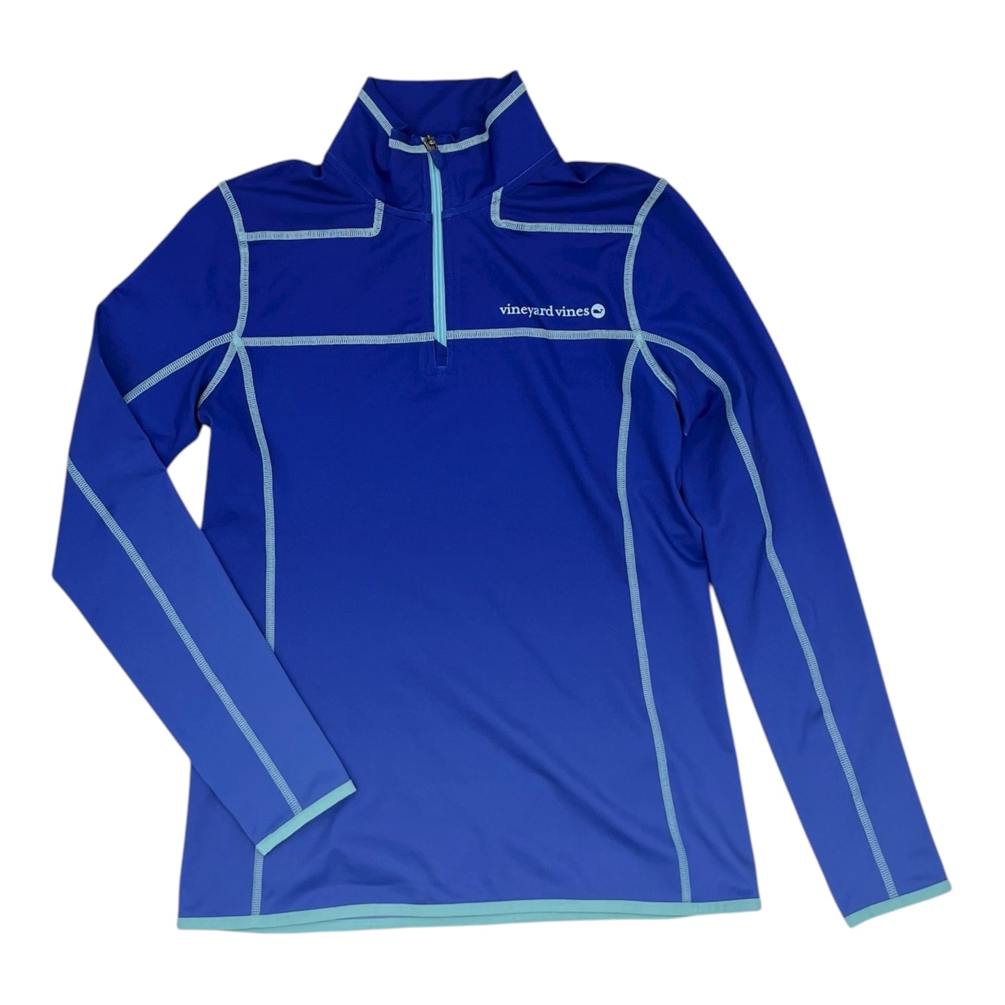 Athletic Top Ls Collar By Vineyard Vines In Blue, Size:Xs