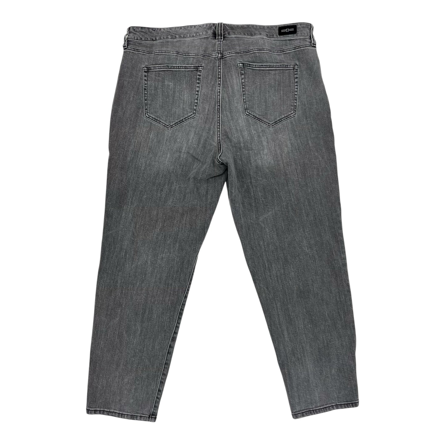 Jeans Straight By Liverpool In Black Denim, Size:20